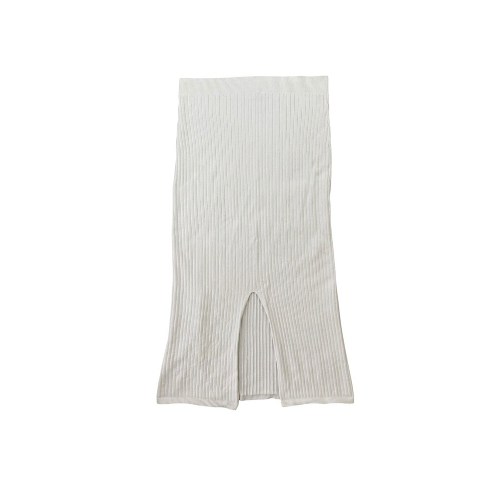 Free People Skyline Rib-knit Midi Skirt White‎ Medium